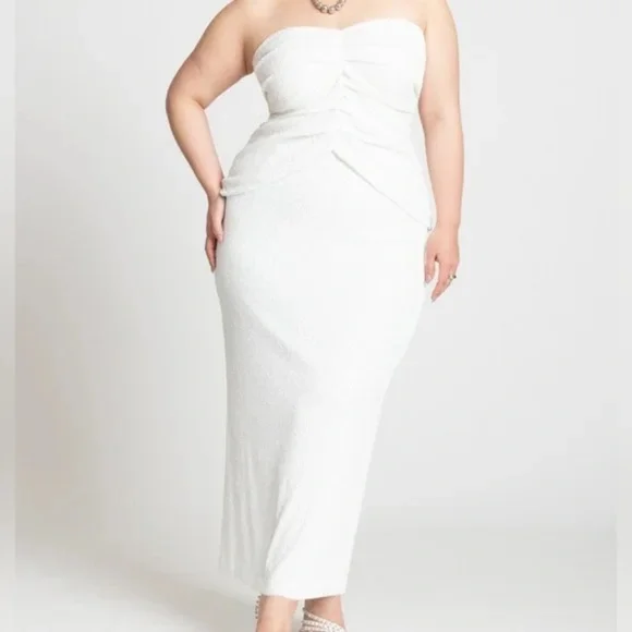 Eloquii White Sequin Skirt Set Size 14 - Picture 1 of 12